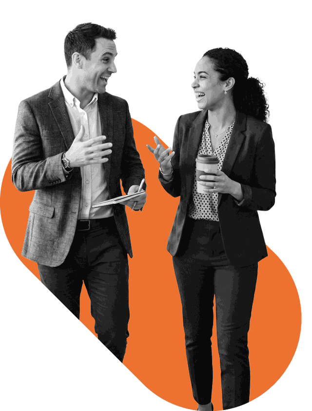 Twee professionals in gesprek